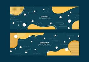 banner abstracto con formas fluidas vector