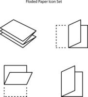 icono de papel doblado aislado sobre fondo blanco de la colección de educación. icono de papel doblado moderno y moderno símbolo de papel doblado para logotipo, web, aplicación, ui. papel doblado vector