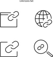 link icons isolated on white background. link icon thin line outline linear link symbol for logo, web, app, UI. link icon simple sign. vector