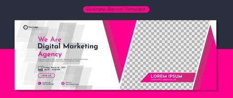 Creative corporate business banner template design for webinar, marketing, online class program, etc vector