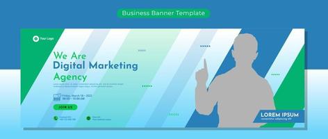 Creative corporate business banner template design for webinar, marketing, online class program, etc vector