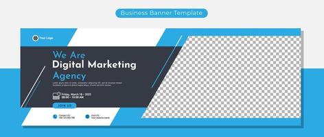 Creative corporate business banner template design for webinar, marketing, online class program, etc vector