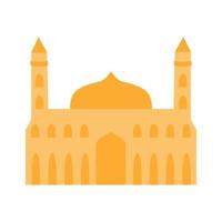 Mosque silhoette icon. Isolated on a white background. Flat illustration. vector