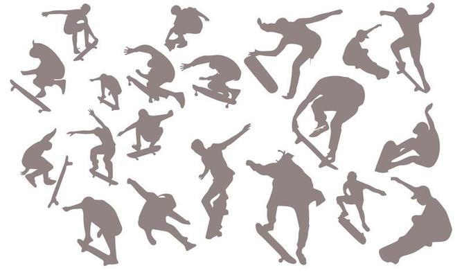 Skateboarding Silhouette Art 7194088 Vector Art at Vecteezy