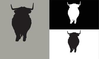 buffallo silhouette vector illustration design