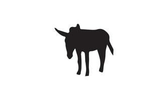 burro, silueta, vector, ilustración, diseño vector