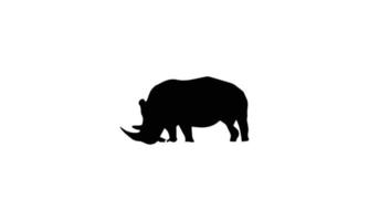 rhino silhouette vector illustration design