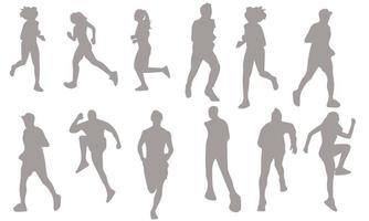 man running silhouette vector illustration design