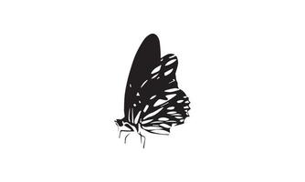 Diseño de ilustración de vector de silueta de mariposa