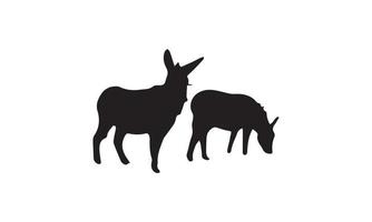 donkey silhouette vector illustration design