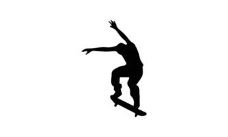 man playing skateboard silhouette vector illustration design