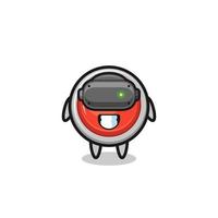 cute emergency panic button using VR headset vector