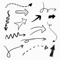 Hand drawn arrow illustration collection vector