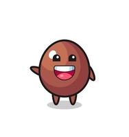 happy chocolate egg cute mascot character vector