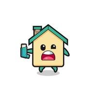 house mascot having asthma while holding the inhaler vector