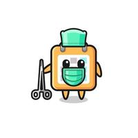 surgeon calendar mascot character vector