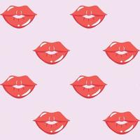 Seamless pattern with pink lips. For textile, paper, wrapping paper, packaging, wallpaper. vector