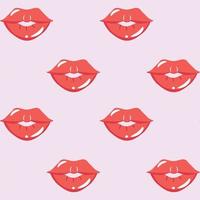 Seamless pattern with pink lips. For textile, paper, wrapping paper, packaging, wallpaper. vector