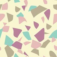 Terrazzo seamless pattern on yellow background. vector