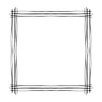 Doodle frame. Floral and geometric patterns.Black and white image.Outline drawing by hand.Vector image