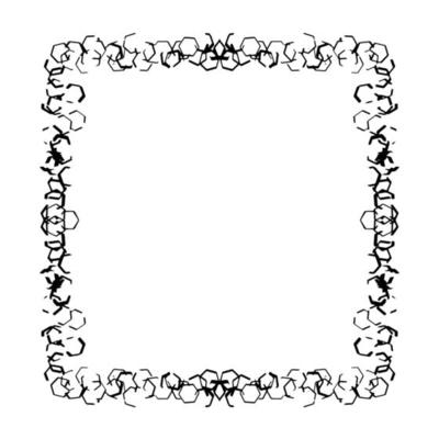 Doodle frame. Floral and geometric patterns.Black and white image.Outline drawing by hand.Vector image