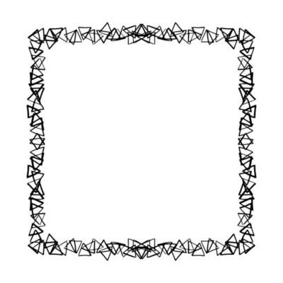 Doodle frame. Floral and geometric patterns.Black and white image.Outline drawing by hand.Vector image