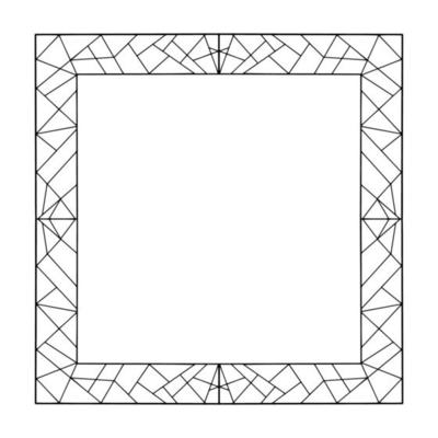 Doodle frame. Floral and geometric patterns.Black and white image.Outline drawing by hand.Vector image