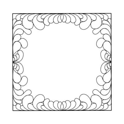 Doodle frame. Floral and geometric patterns.Black and white image.Outline drawing by hand.Vector image