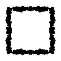 Doodle frame. Floral and geometric patterns.Black and white image.Outline drawing by hand.Vector image vector