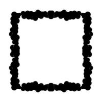 Doodle frame. Floral and geometric patterns.Black and white image.Outline drawing by hand.Vector image vector