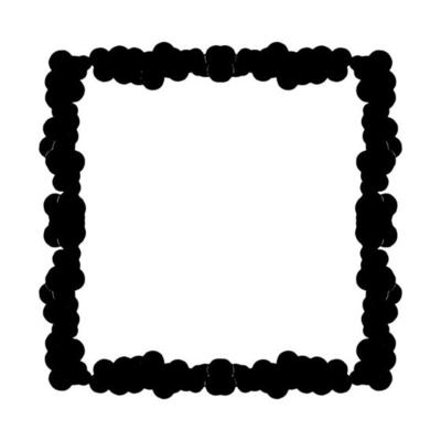 Doodle frame. Floral and geometric patterns.Black and white image.Outline drawing by hand.Vector image