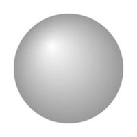 una bola gris con un degradado aislado en un fondo blanco. ilustración vectorial