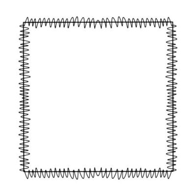 Doodle frame. Floral and geometric patterns.Black and white image.Outline drawing by hand.Vector image