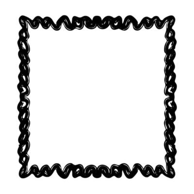 Doodle frame. Floral and geometric patterns.Black and white image.Outline drawing by hand.Vector image