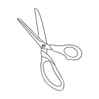 The scissors in Doodle style.Scissors for seamstresses and hairdressers.Black and white image.Monochrome.Tools made of metal.Vector illustration vector