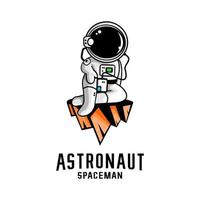 VECTOR ASTRONAUT IS SITTING