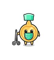 surgeon key mascot character vector