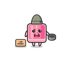 cute perfume beggar cartoon character vector