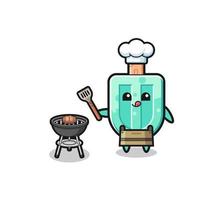 popsicles barbeque chef with a grill vector