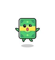 money character is jumping gesture vector