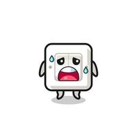 the fatigue cartoon of light switch vector