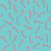 candy cane seamless pattern on turquoise vector