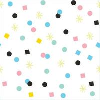 Confetti seamless pattern vector