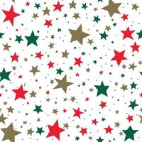 Stars seamless repeat pattern on white vector