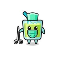 surgeon melon juice mascot character vector