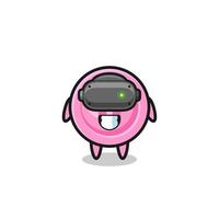 cute clothing button using VR headset vector