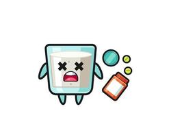 illustration of overdose milk character vector