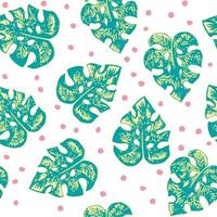 palm leaves seamless pattern vector