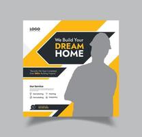 Construction Social Media Post Banner vector