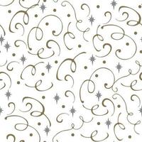 Stars and swirls seamless pattern vector